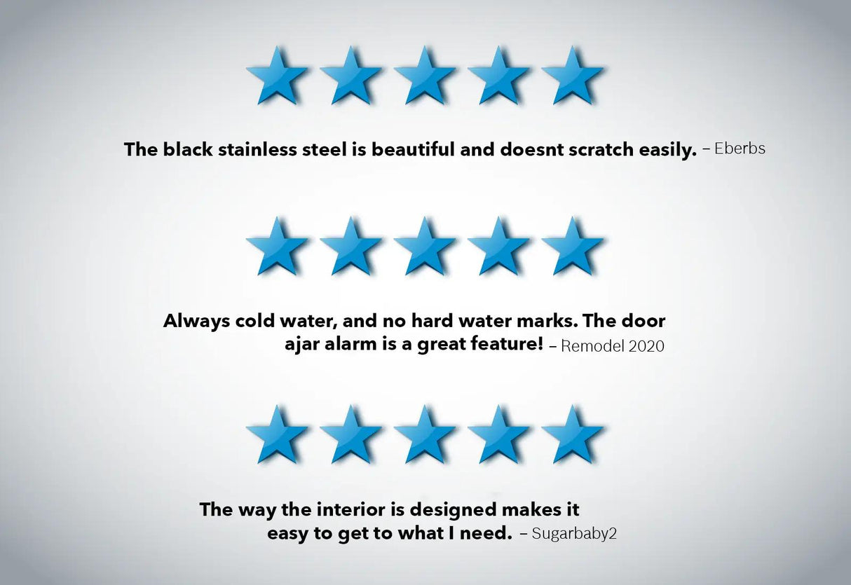 800 Series French Door Bottom Mount Refrigerator 36" Black Stainless Steel