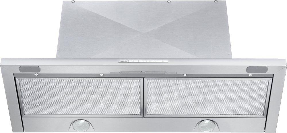 DA 3486 - 30-inch slimline ventilation hood with energy-efficient LED lighting and backlit controls for easy use.