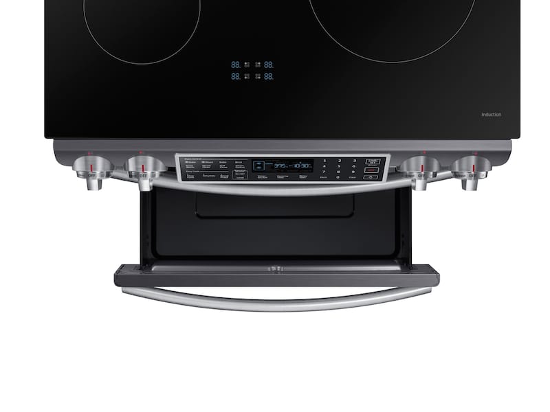 5.8 cu ft. Smart Slide-in Induction Range with Virtual Flame™ in Black Stainless Steel