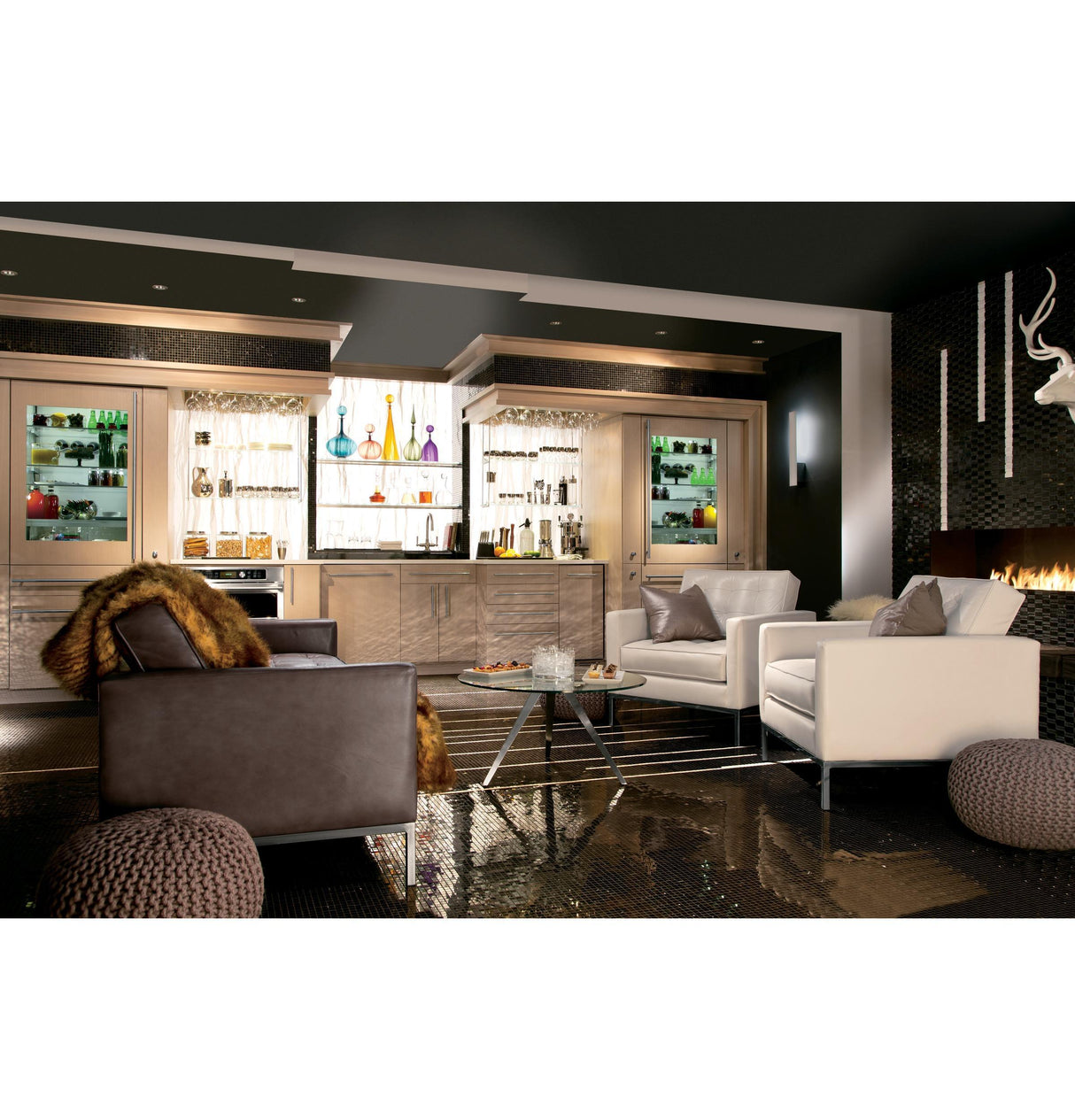 Monogram 30" Integrated Glass-Door Refrigerator for Single or Dual Installation