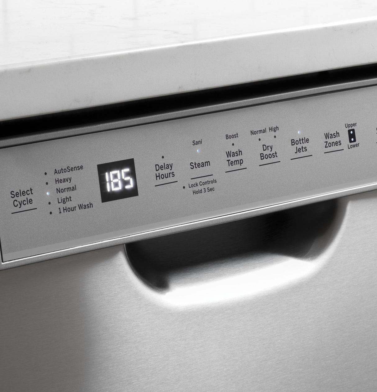 GE® ENERGY STAR® Front Control with Stainless Steel Interior Dishwasher with Sanitize Cycle & Dry Boost