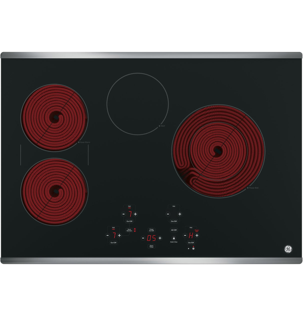 GE® 30" Built-In Touch Control Electric Cooktop