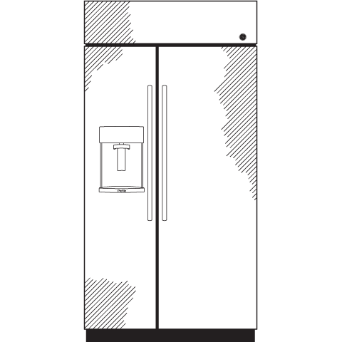 GE Profile™ Series 42" Built-In Side-by-Side Refrigerator with Dispenser