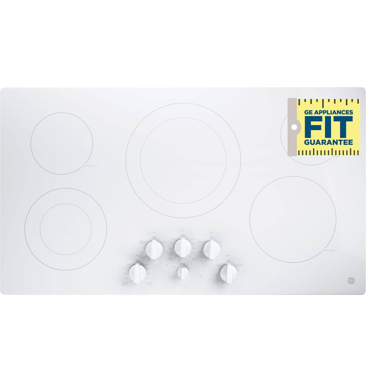 GE® 36" Built-In Knob Control Electric Cooktop