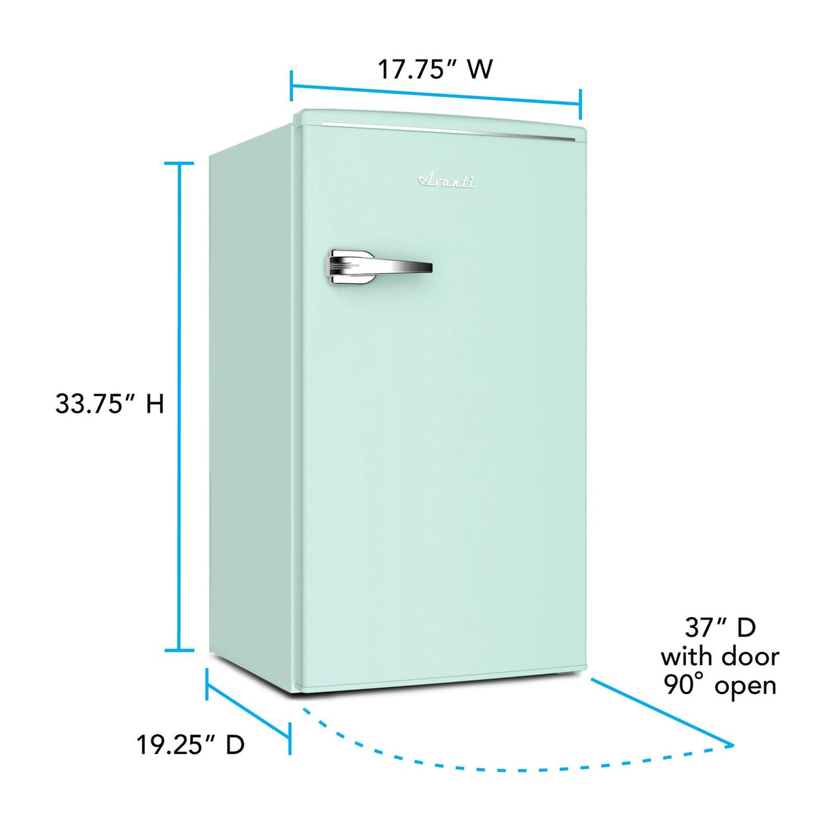 Avanti 3.0 Cu. Ft. Retro Compact Refrigerator - Robin's Egg Blue