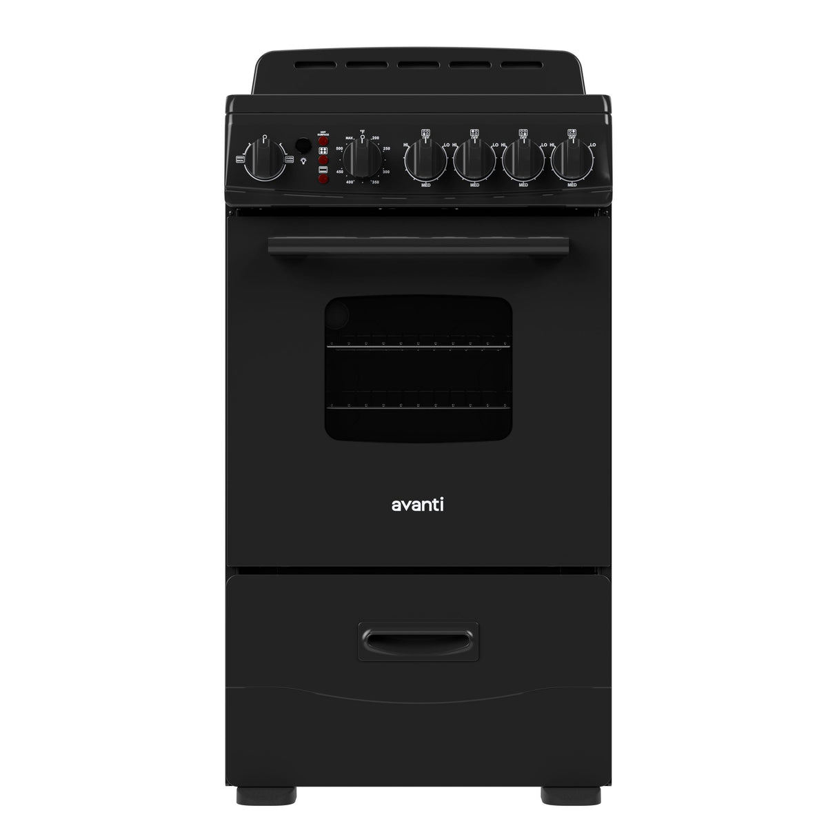 Avanti 20-Inch Freestanding Electric Range with Ceramic Glass Cooktop, in Black (CERU200P1B)