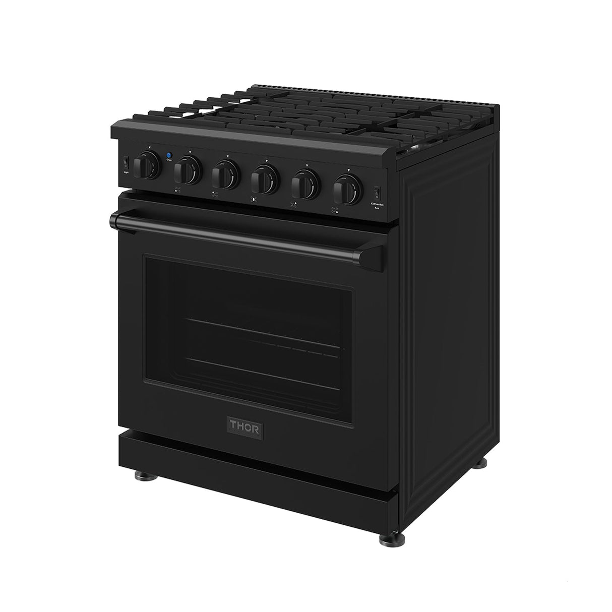 30 Inch Professional Gas Range In Black