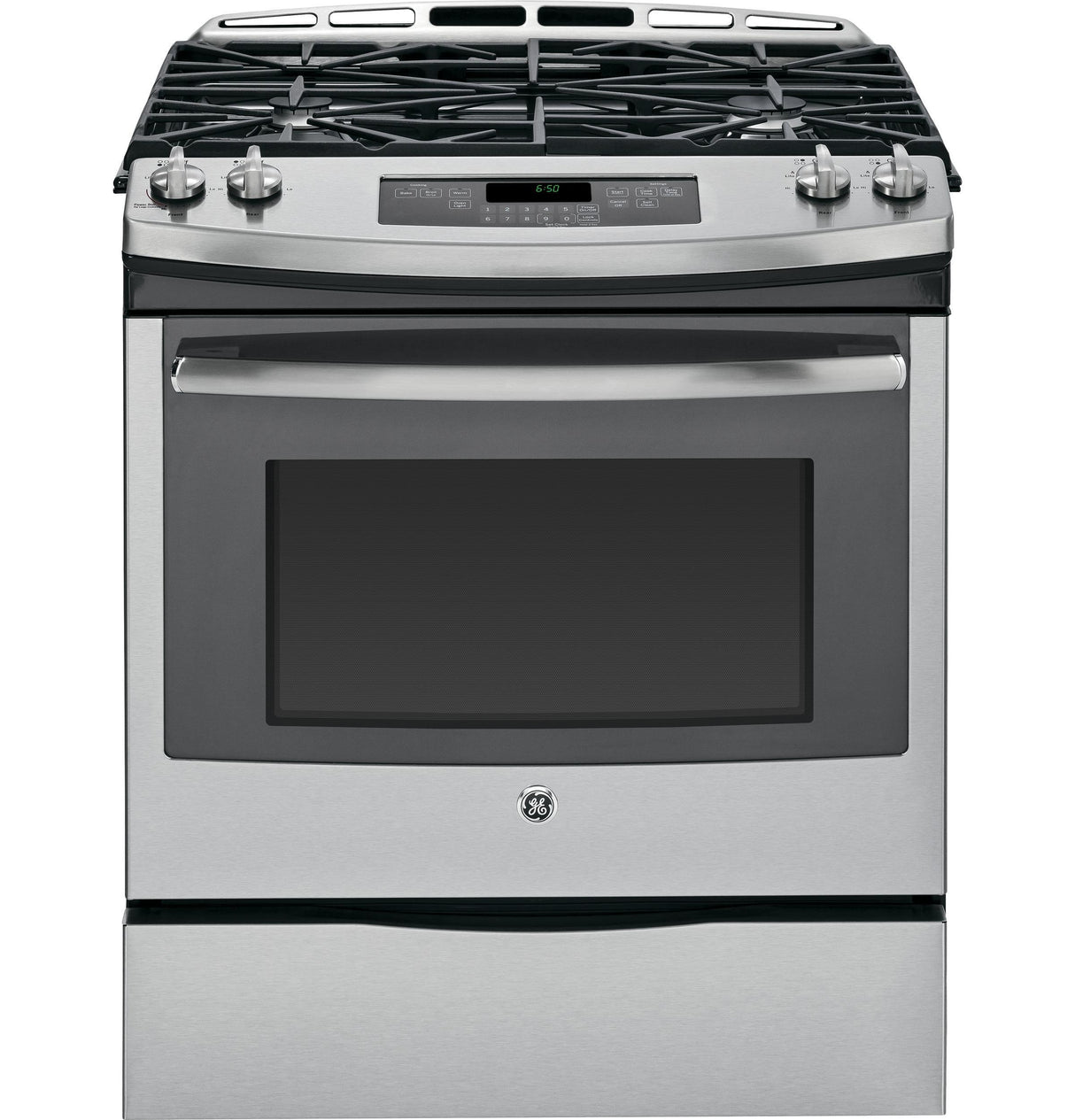 GE® 30" Slide-In Front Control Gas Range