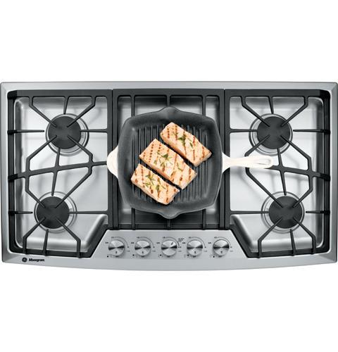 GE Monogram® 36" Stainless Steel Gas Cooktop (Liquid Propane)