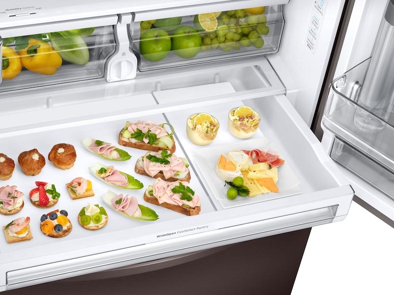 28 cu. ft. 3-Door French Door Food Showcase Refrigerator in Tuscan Stainless Steel