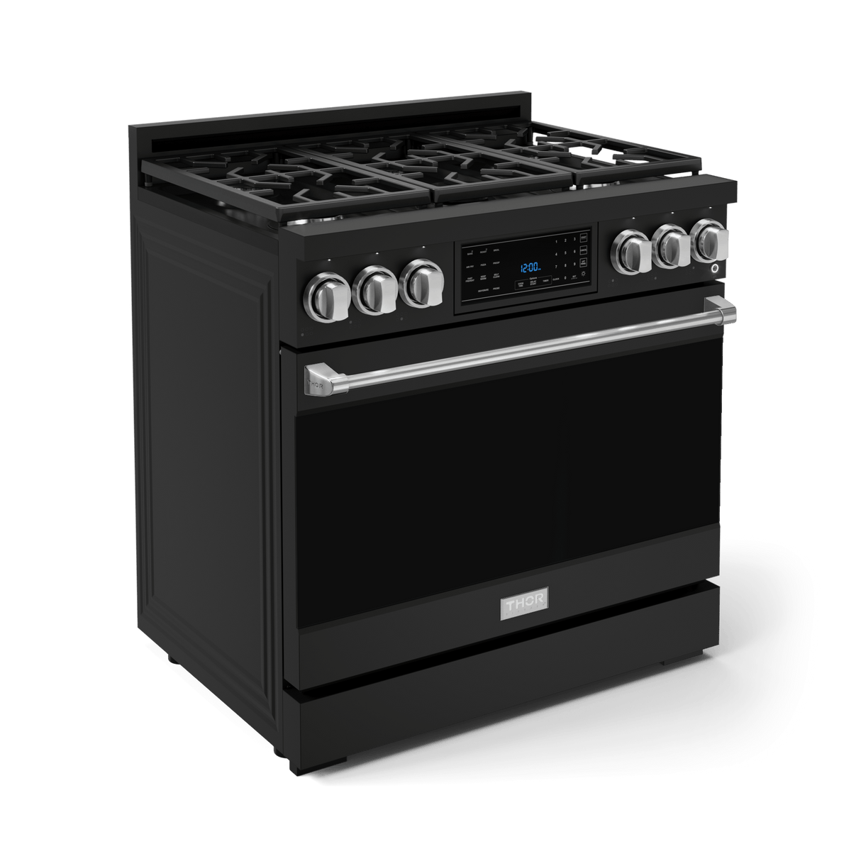 36 Inch Professional Gas Range With Tilt Panel Touch Control In Black/stainless Steel Gordon Ramsay Series