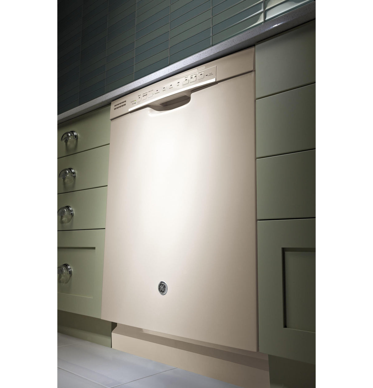 GE® Stainless Steel Interior Dishwasher with Front Controls