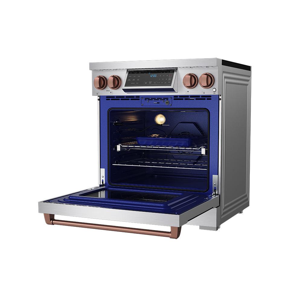 30 Inch Professional Induction Range With Tilt Panel Touch Control In Stainless Steel and Rose Gold Gordon Ramsay Series
