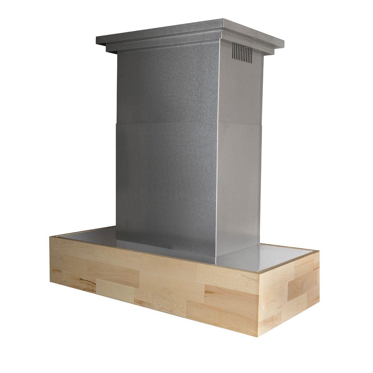 ZLINE 48 in. 1200 CFM Designer Series Wooden Wall Mount Range Hood in Butcher Block (681M-48)