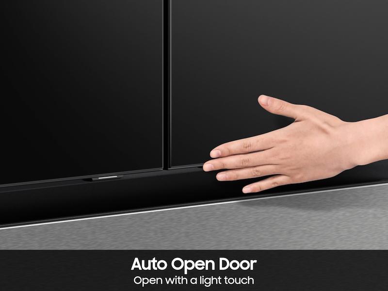 Bespoke 29 cu. ft. 4-Door French Door Refrigerator with AI Home & AI Vision Inside™ in Charcoal Glass and Stainless Steel