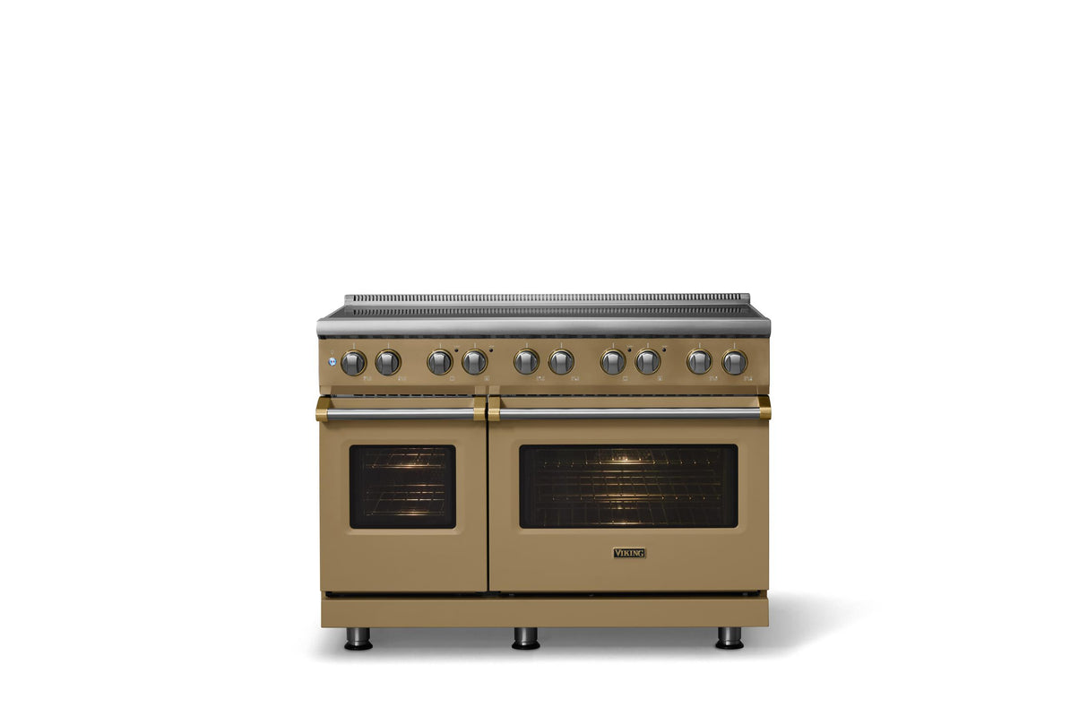 48"W. Induction Range (Finish: Golden Hour, Trim: Brushed Brass)