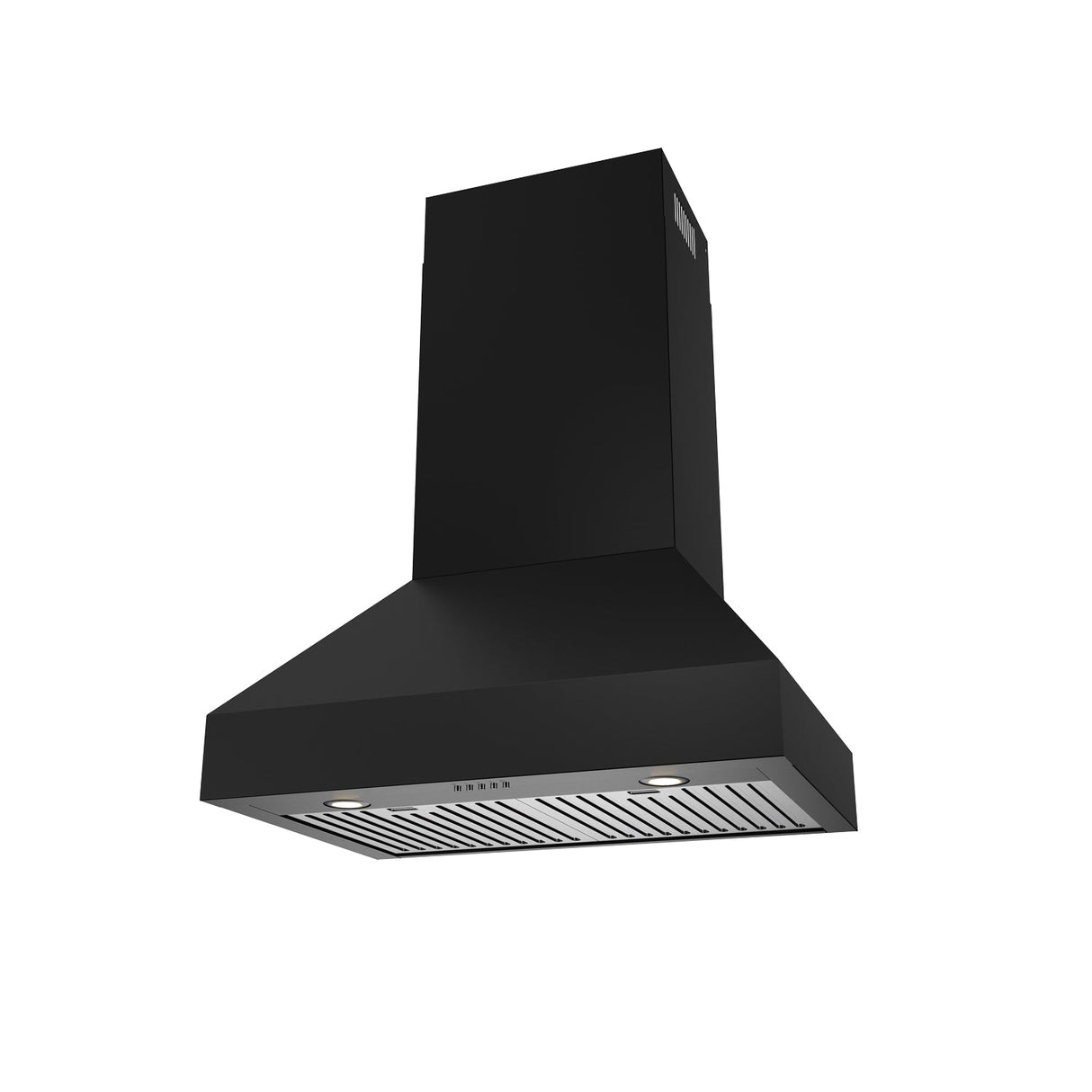 30" Professional Wall Mount Pyramid Range Hood In Black