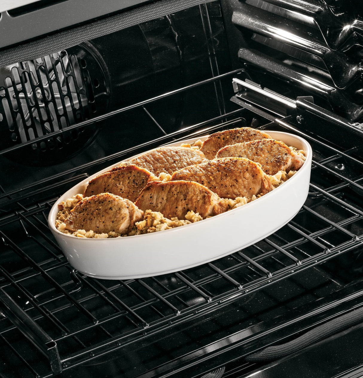 GE Profile™ Series 30" Dual Fuel Slide-In Front Control Range with Warming Drawer