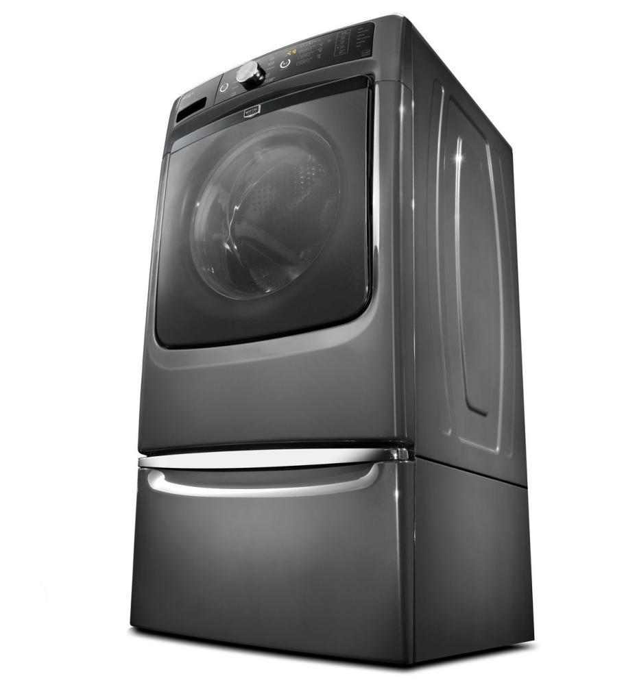15.5" Laundry Pedestal with Chrome Handle and Storage Drawer