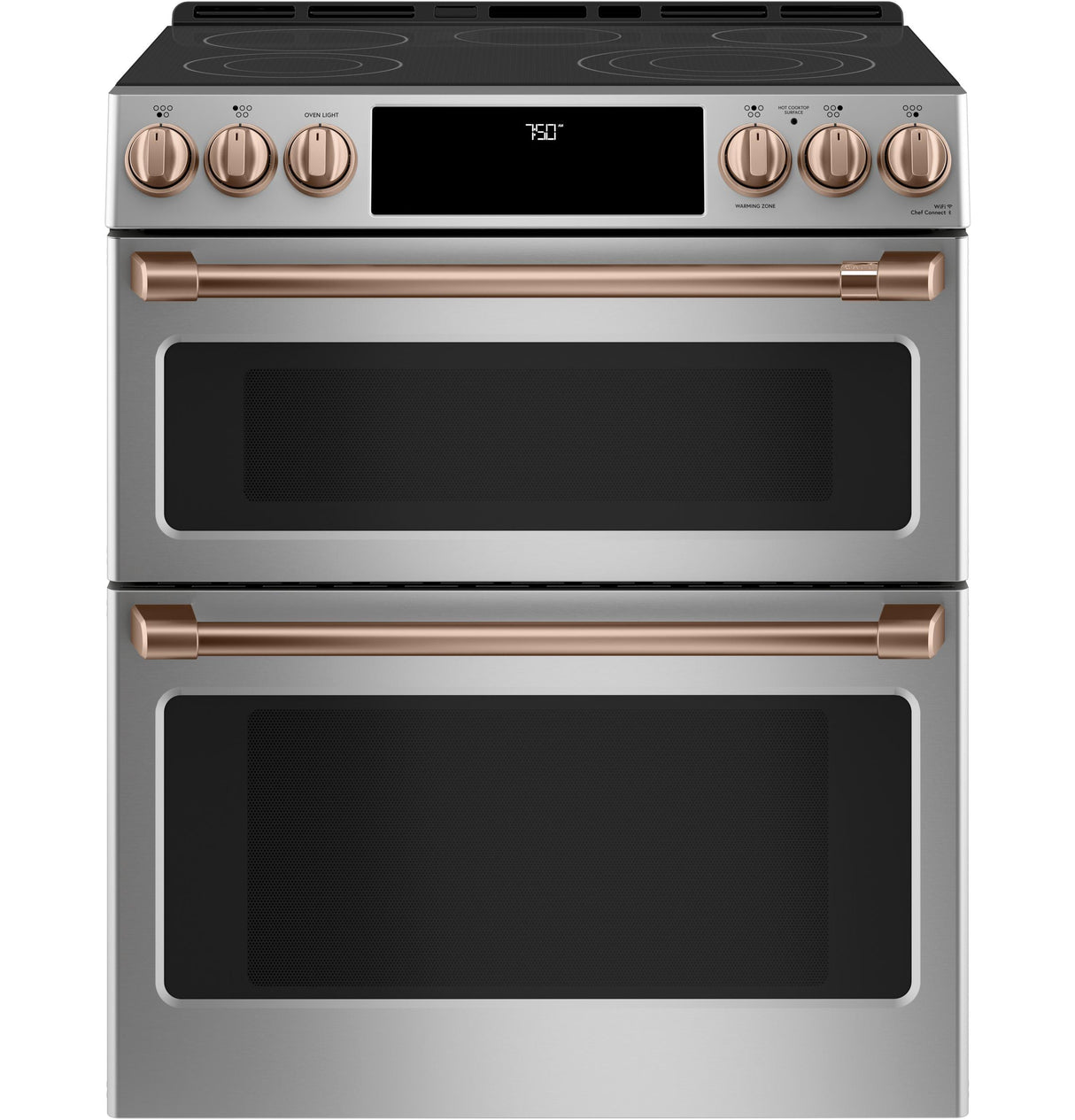 Café™ Front Control Electric Knobs and Handles - Brushed Copper