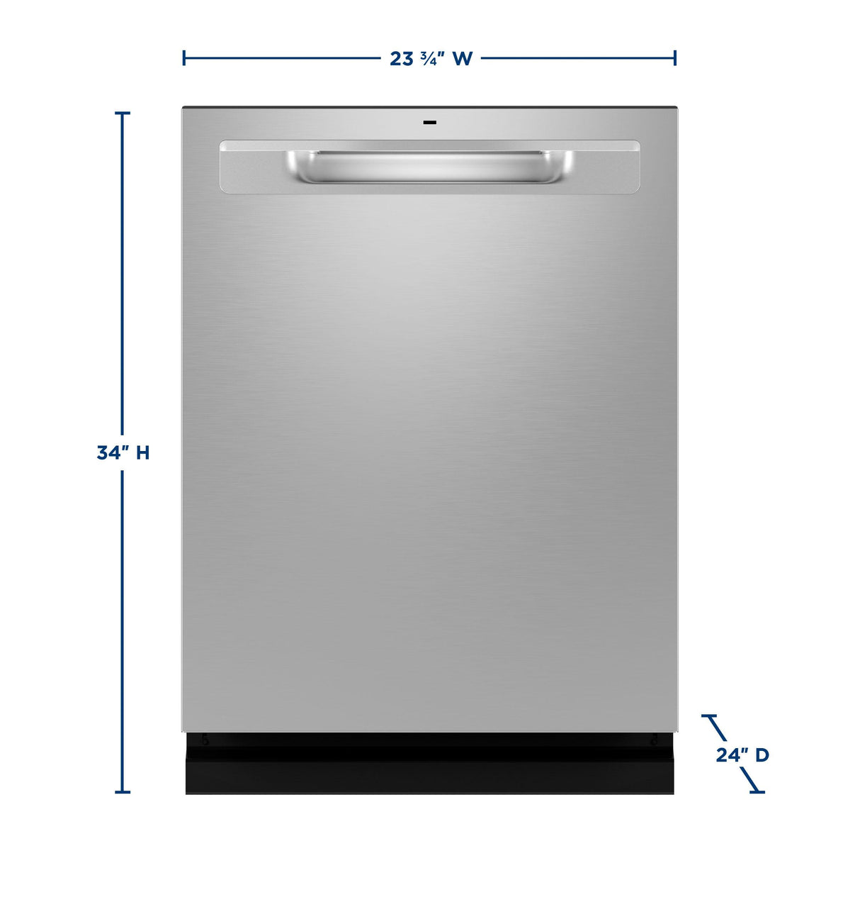 GE® ENERGY STAR® Fingerprint Resistant Top Control with Stainless Steel Interior Dishwasher with Sanitize Cycle