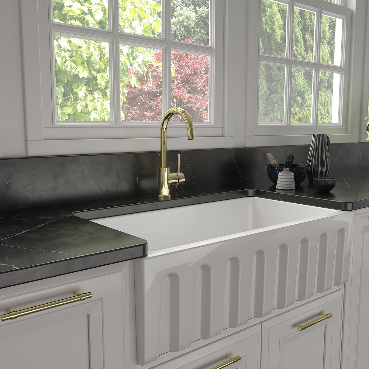 ZLINE Renoir Kitchen Faucet in Polished Gold (REN-KF-PG)