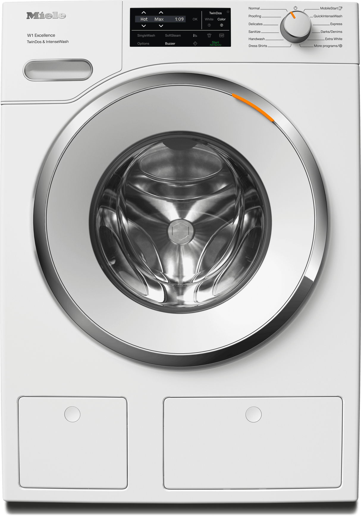 WXI860 WCS TDos & IntenseWash Lotus white - W1 front-loading washing machine: 8 kg 1600 rpm Auto Dosing IntenseWash Pre-Ironing SingleWash