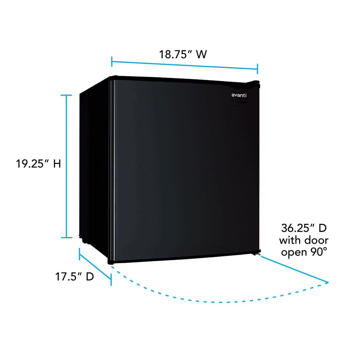 Avanti 1.6 cu. ft. Compact Refrigerator - Black