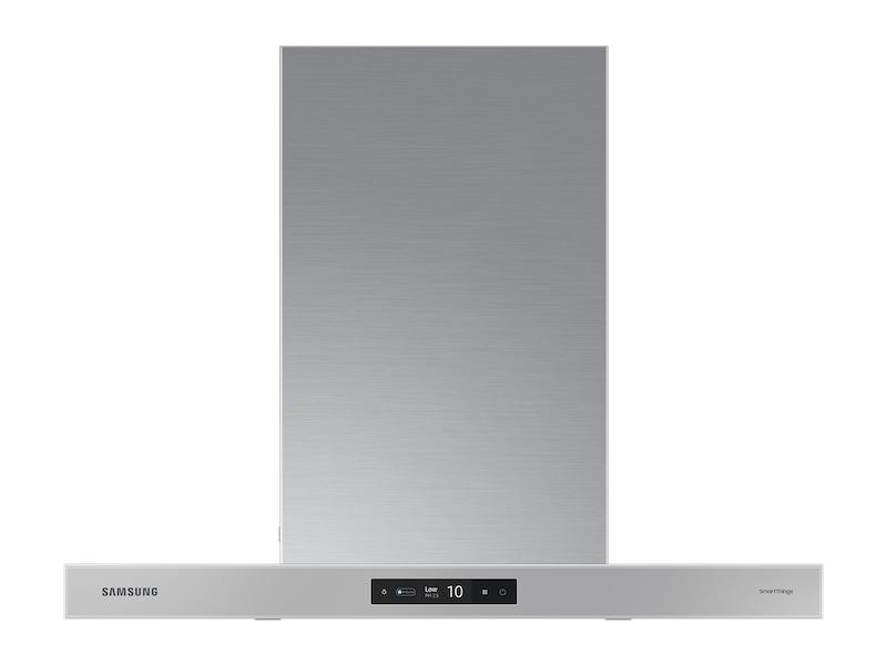 36" Bespoke Smart Wall Mount Hood with LCD Display in Clean Grey