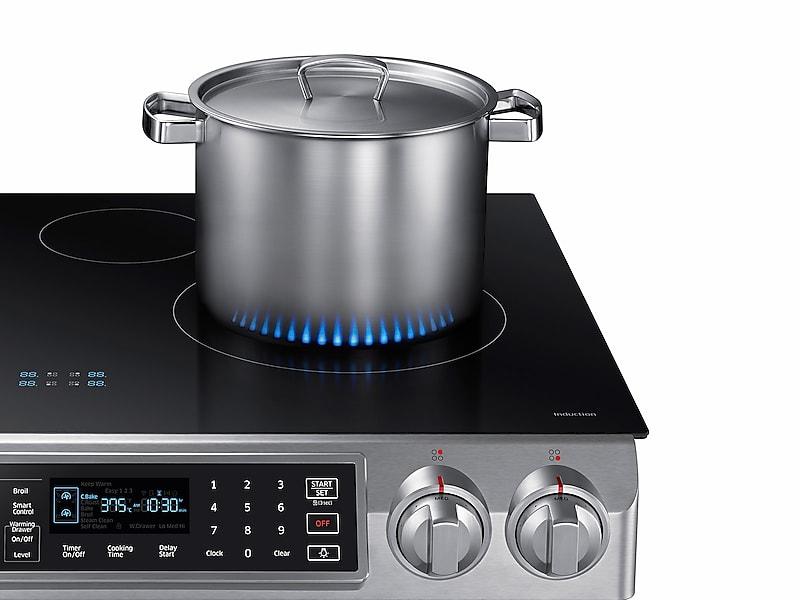 5.8 cu ft. Smart Slide-in Induction Range with Virtual Flame™ in Stainless Steel