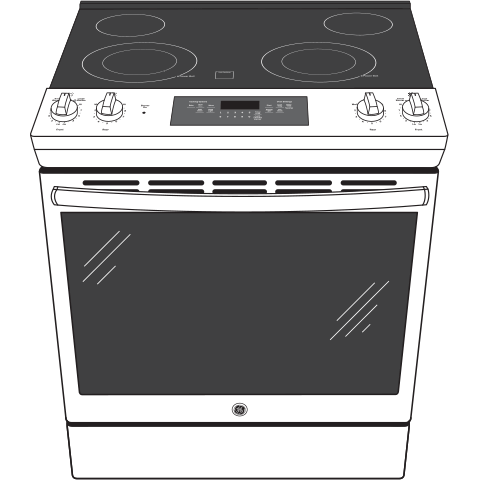 GE® 30" Slide-In Electric Range