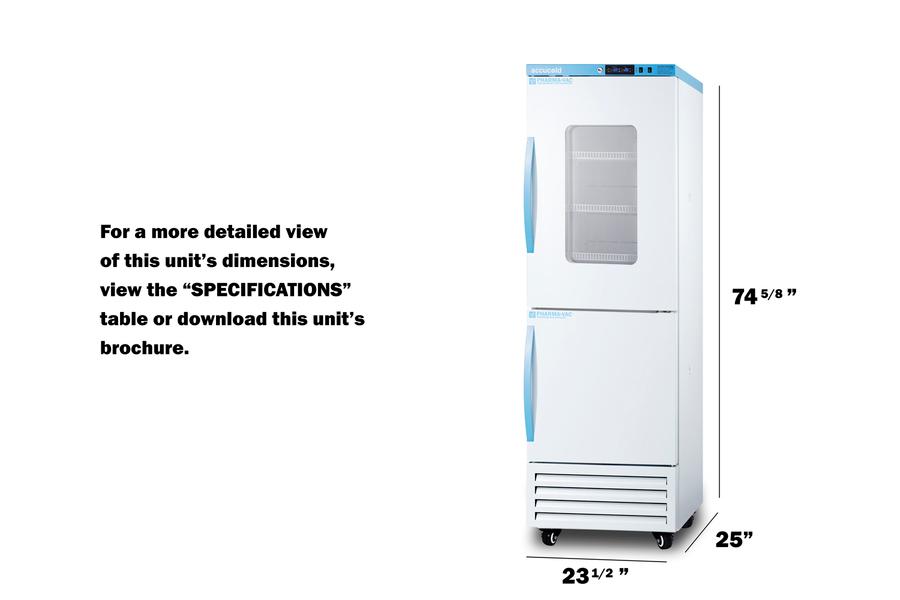 24" Wide Performance Series All-refrigerator/all-freezer Combination