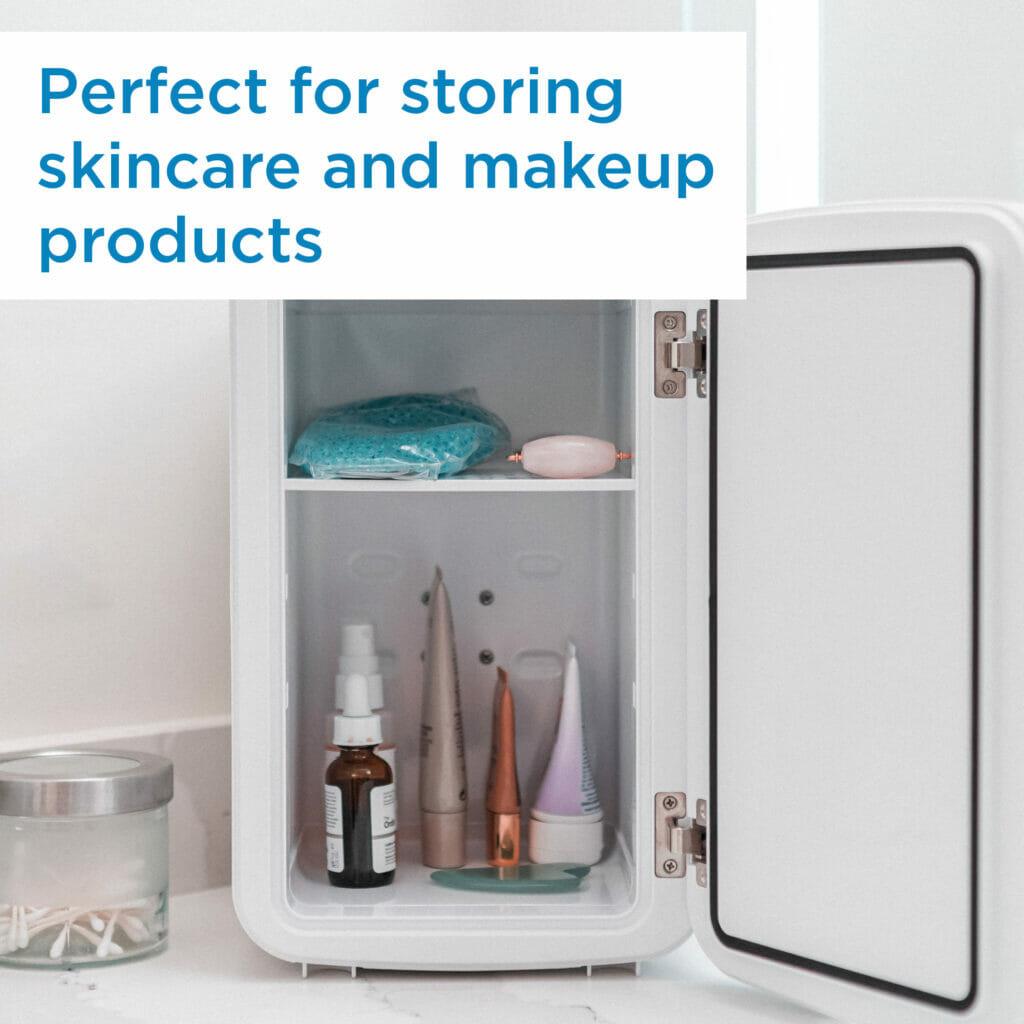 Danby 7.4L Mini Fridge with Mirror & Light in White