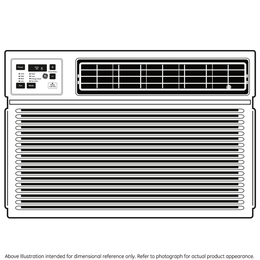 GE® 8,000 BTU Heat/Cool Electronic Window Air Conditioner for Medium Rooms up to 350 sq. ft.