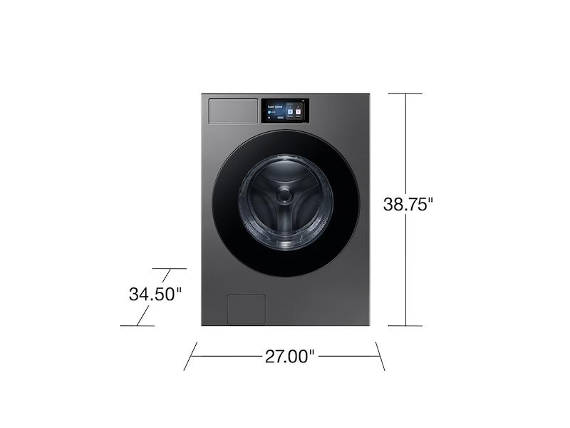 5.3 cu. ft. Bespoke AI Ultra Capacity Front Load Washer with AI Home and AI OptiWash+ in Dark Steel