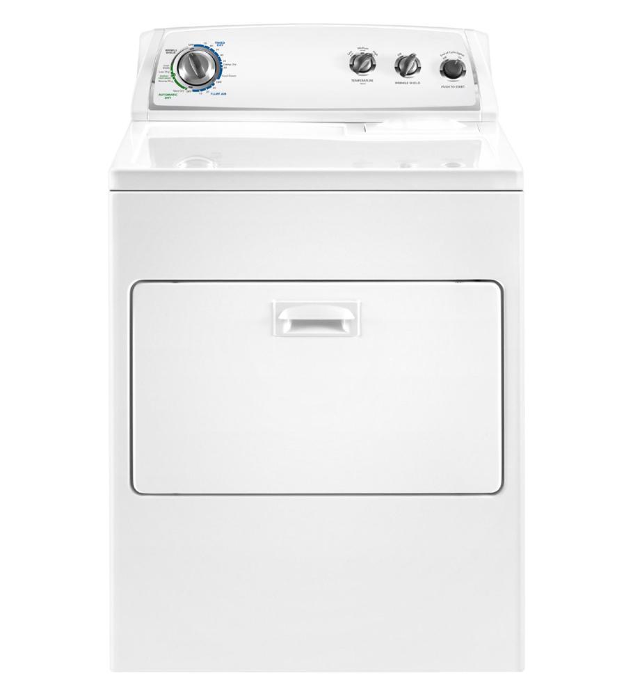 Traditional Electric Dryer with Wide Opening Hamper Door