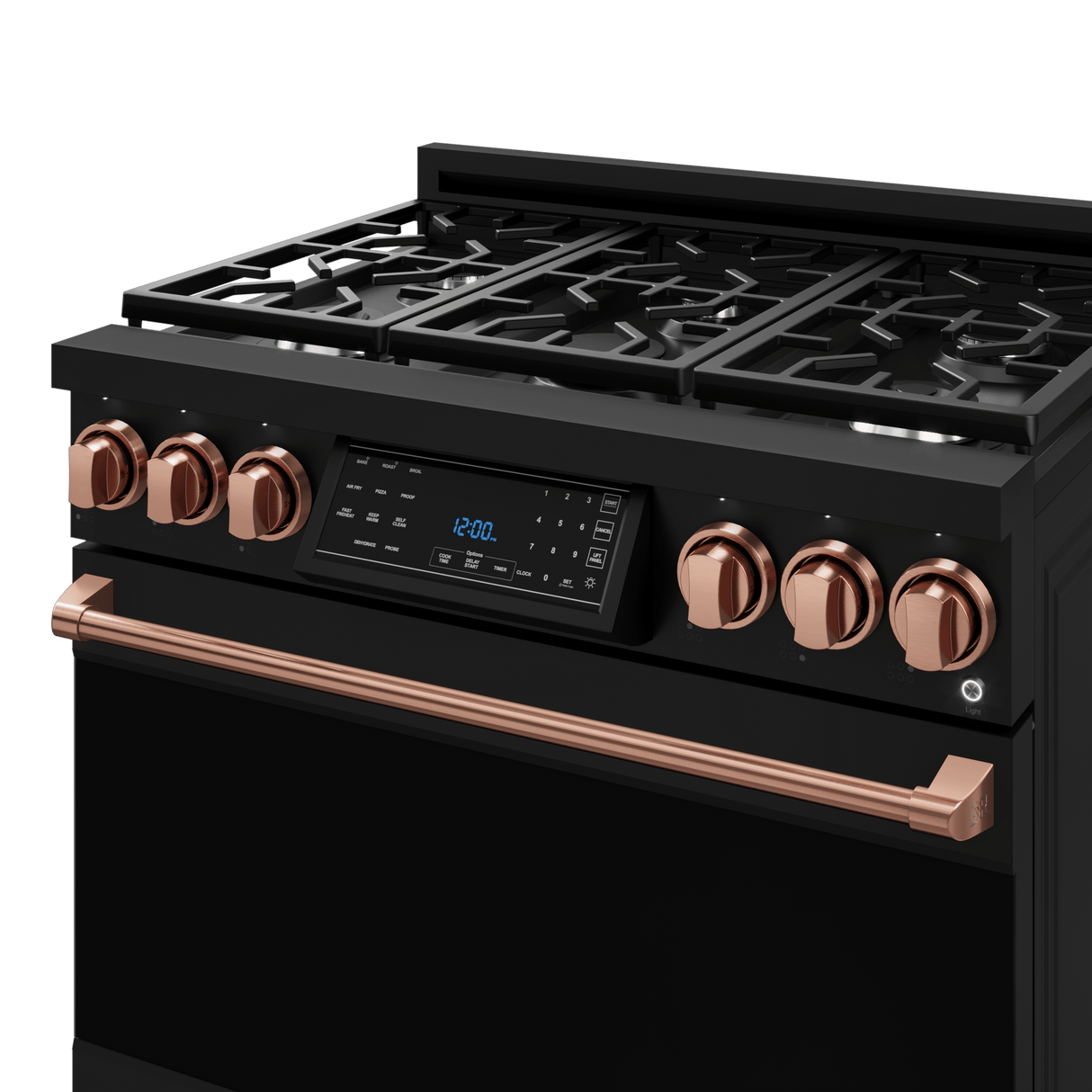 36 Inch Professional Gas Range With Tilt Panel Touch Control In Black/rose Gold Gordon Ramsay Series
