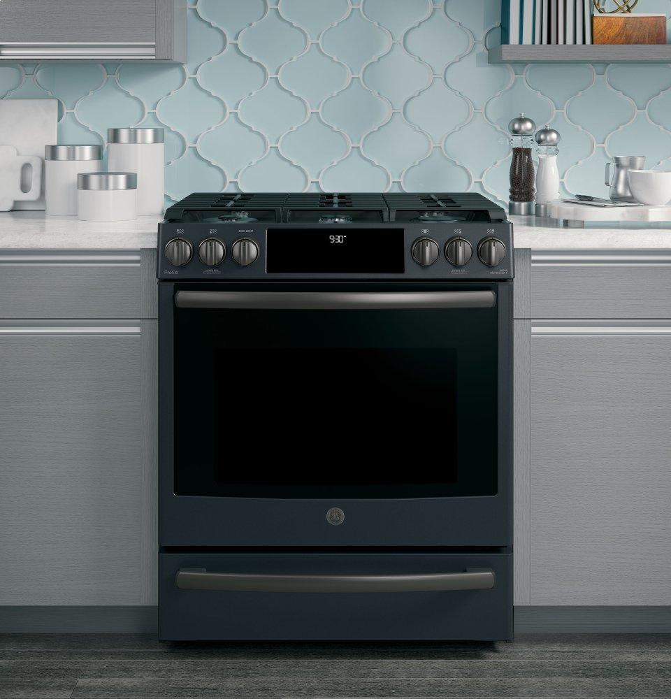 GE Profile™ 30" Smart Slide-In Front-Control Gas Range
