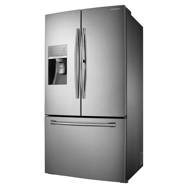36" Wide, 30 cu. ft. Capacity 3-Door French Door Food ShowCase Refrigerator with Dual Ice Maker (Stainless Steel)