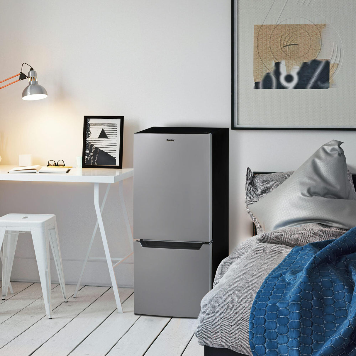 Danby 4.1 cu. ft. Compact Fridge Bottom Mount in Stainless Steel