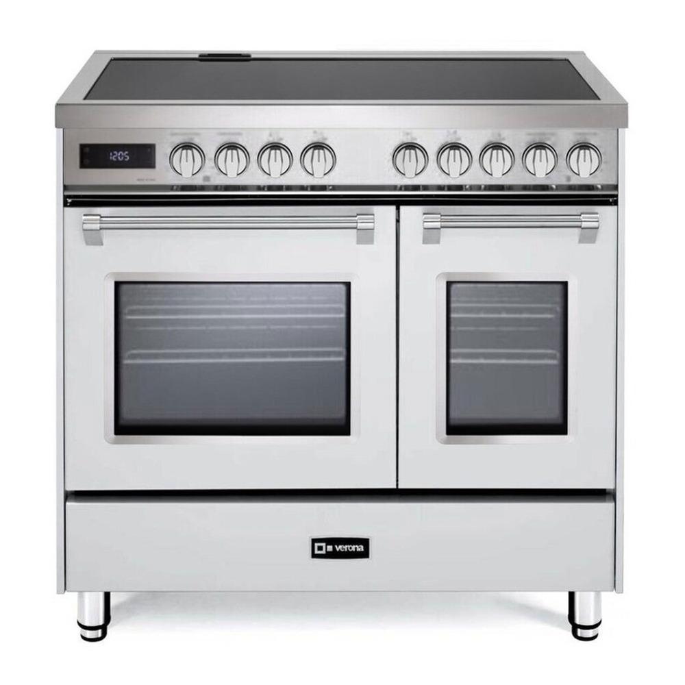 Verona VUFSEE365DW 36 inch Ultima Double Oven Electric Range with 5 Radiant Elements, 4.1 cu. ft. Total Oven Capacity (White)