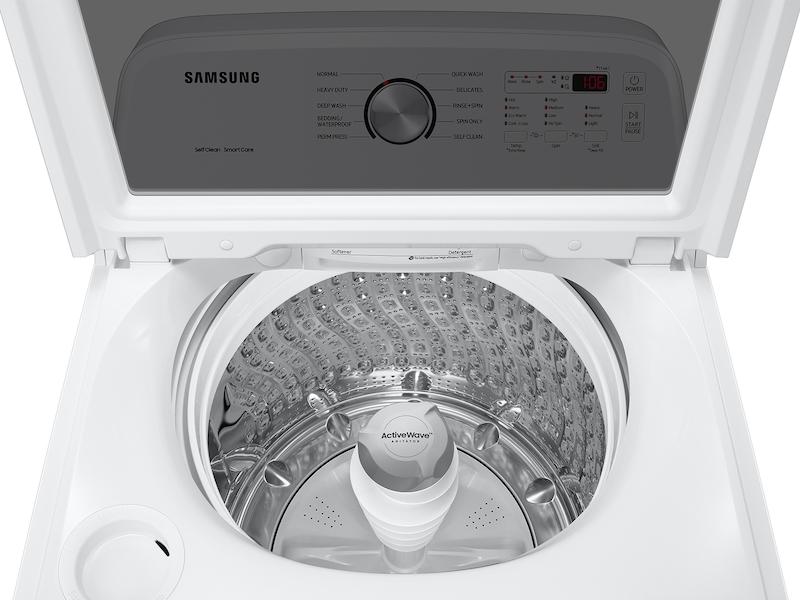 4.9 cu. ft. Large Capacity Top Load Washer with ActiveWave™ Agitator and Deep Fill in White