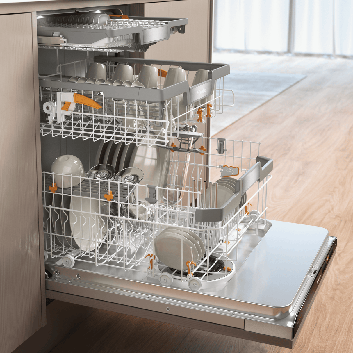 G 7986 SCVi AutoDos K2O Clean Touch Steel/Obsidian Black - Fully integrated dishwashers in standard size - the Miele all-rounder for highest demands.