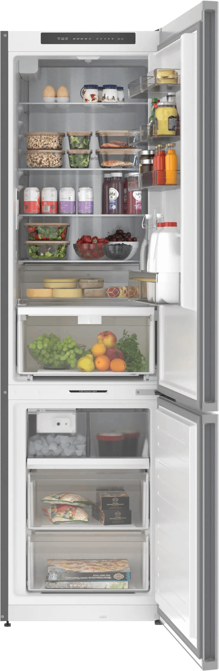800 Series Freestanding Bottom Freezer Refrigerator 24" Stainless steel (with anti-fingerprint), Total No Frost