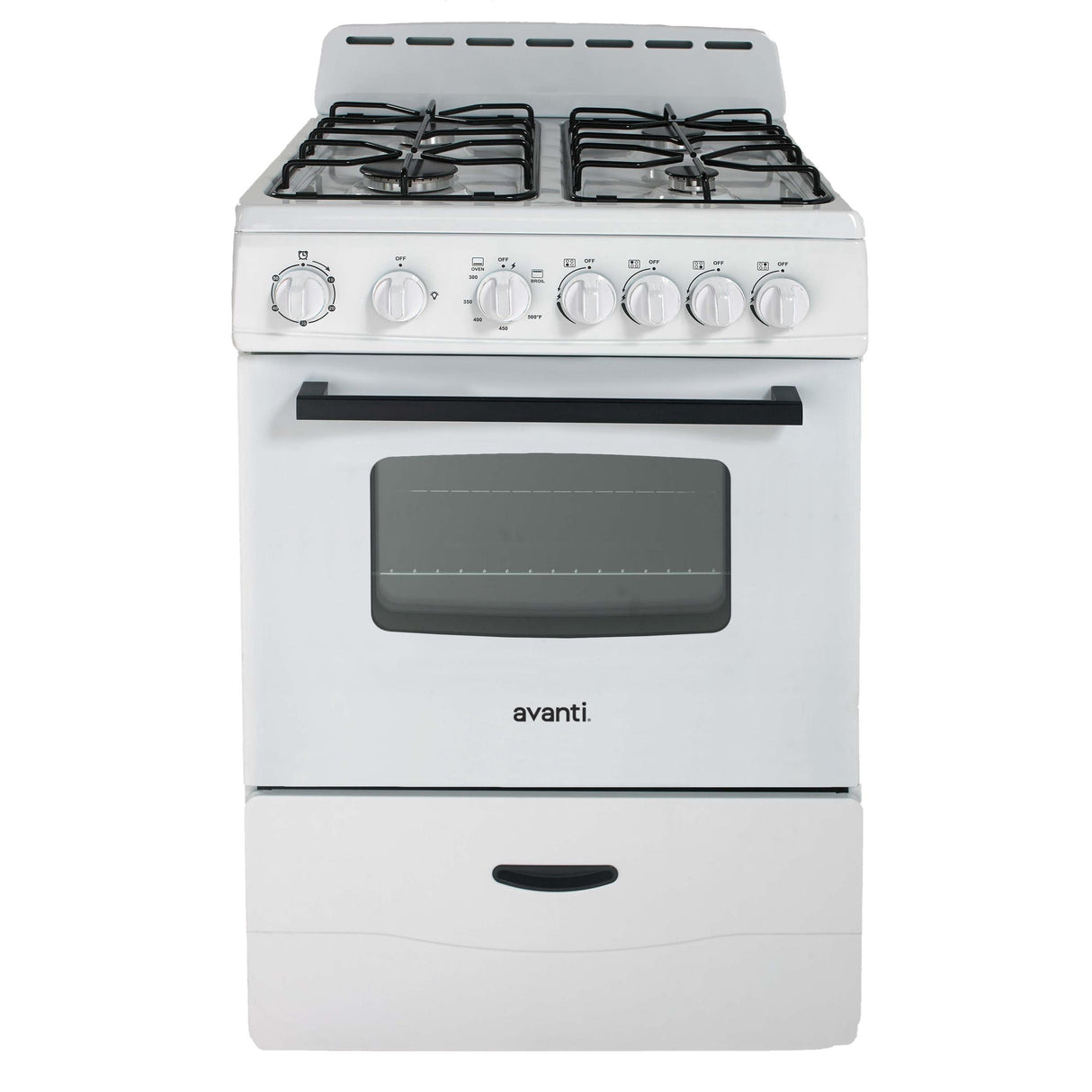 Avanti 24" Gas Range - White