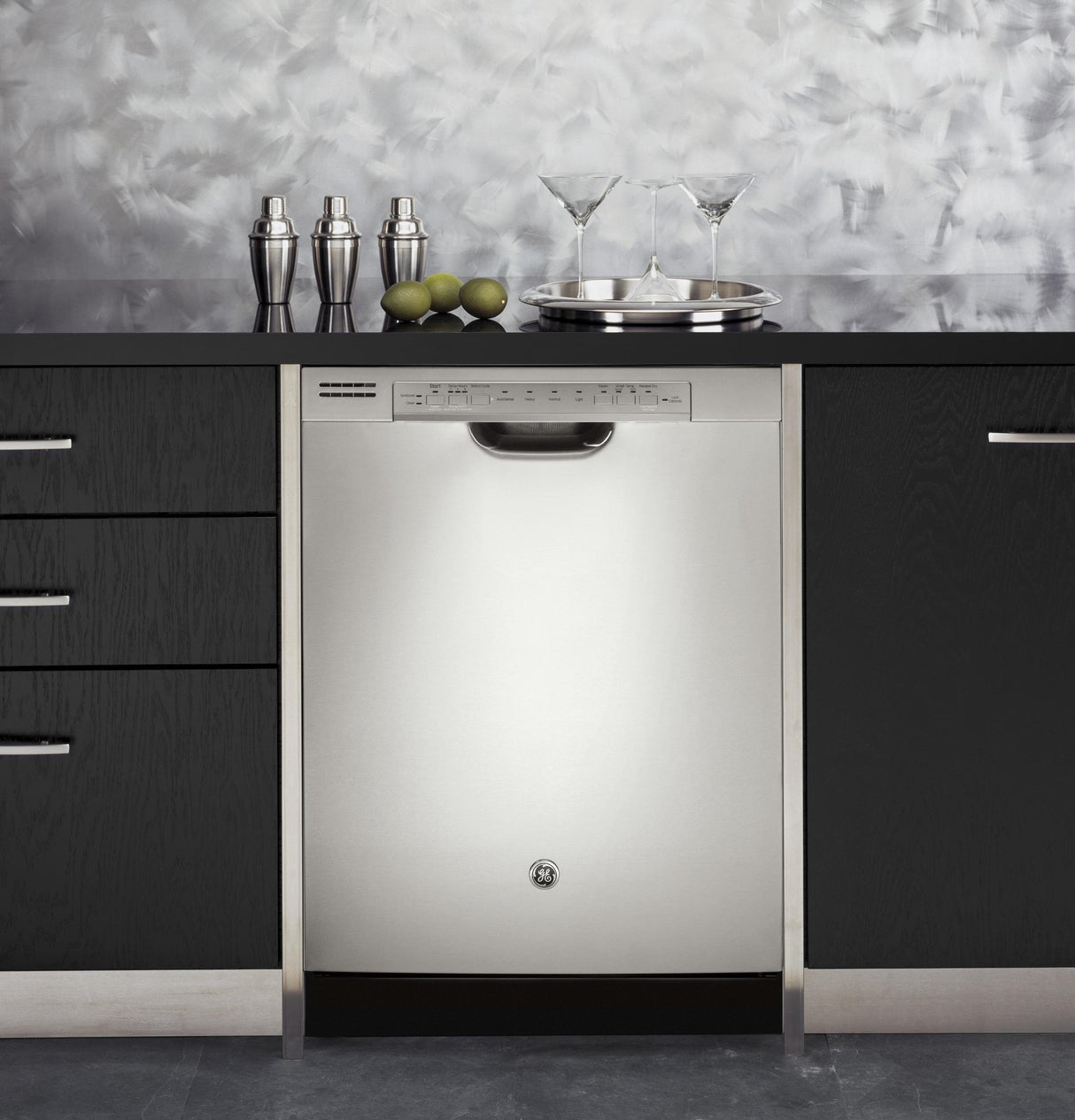 GE® ENERGY STAR® Stainless Steel Interior Dishwasher with Front Controls