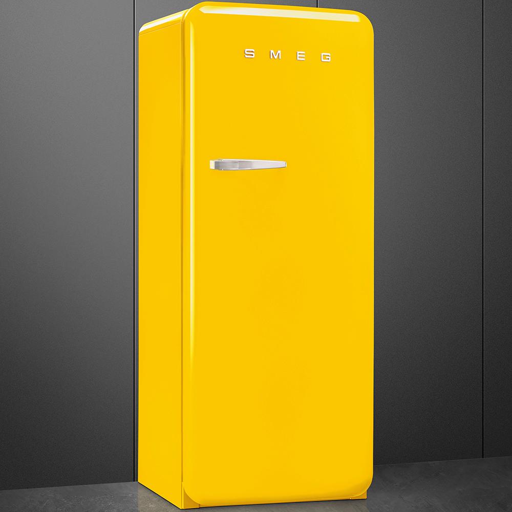 Approx 24" 50'S Style Refrigerator with ice compartment, Yellow, Right hand hinge