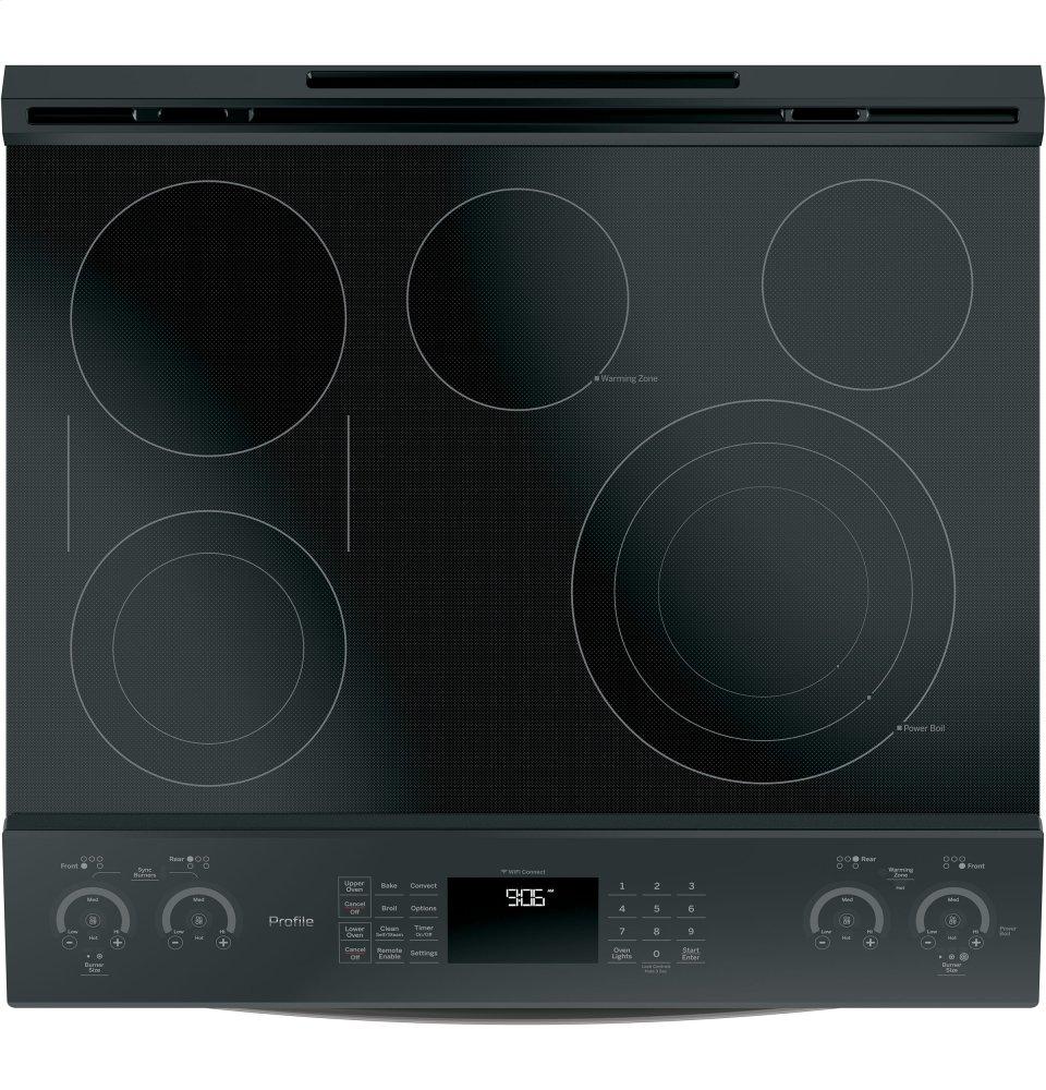 GE Profile™ 30" Smart Slide-In Electric Double Oven Convection Range