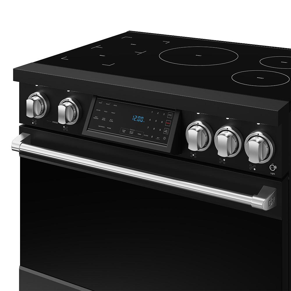36 Inch Professional Induction Range With Tilt Panel Touch Control In Black and Stainless Steel Gordon Ramsay Series