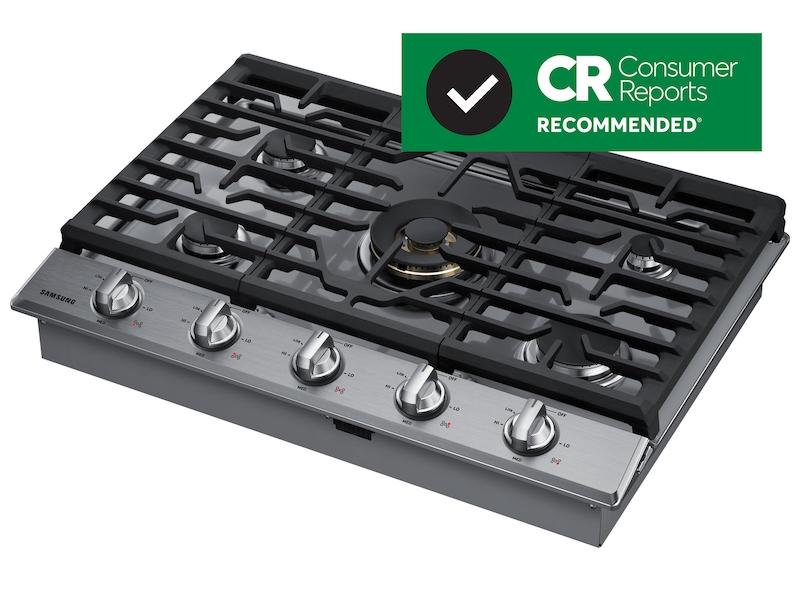 30" Smart Gas Cooktop with 22K BTU Dual Power Burner in Stainless Steel